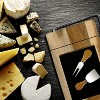 NutriChef Bamboo Cheese Board Set with Slate Platter & Integrated Slicer PKCZBD50 - Rustic Natural - 2 of 4