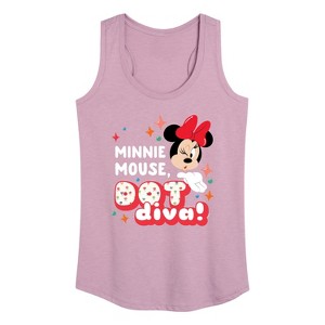 Women's - Disney - Minnie Dot Diva Graphic Racerback Tank - 1 of 4