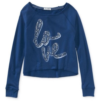 Aeropostale Womens Studded Cropped Sweatshirt