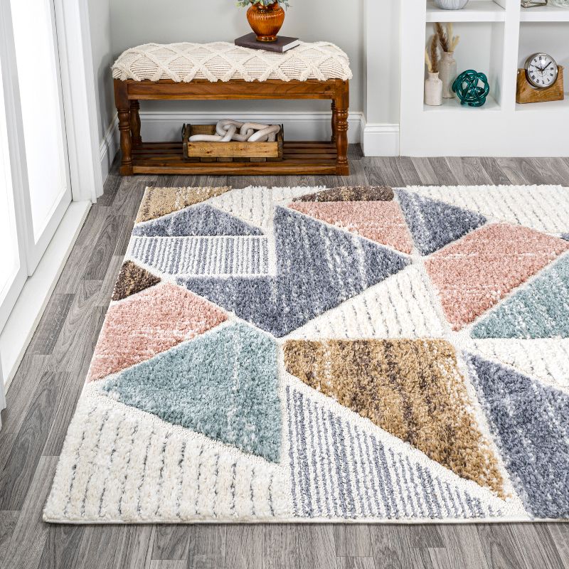 Aileen Geometric Scandi Colorblock Carved Area Rug - JONATHAN Y, 4 of 13