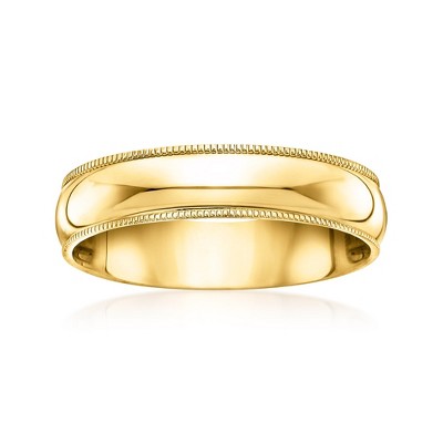 Ross-Simons Men's 5mm 14kt Yellow Gold Milgrain Wedding Ring