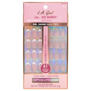 L.A. Girl Oh So Shiny Artificial Fake Nails - Dream Team - 1 of 4