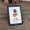 Anna-Kaci Red Rose Flower Enamel Gold Tone Stem Brooch Pin Clear Rhinestones with Family or Friend Gift Message Card & Envelope - 3 of 4