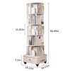 Rotating Bookshelf, 360 Degree Display 5 Tier Corner Bookshelf with Drawer - 4 of 4