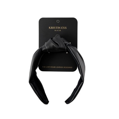 Kristin Ess The Luxe Vegan Leather Headband - Black