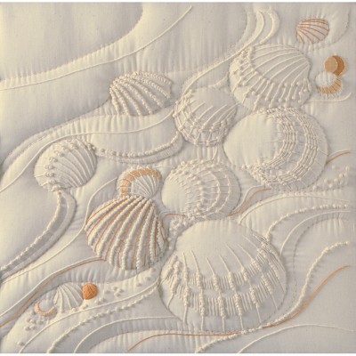 Janlynn Candlewicking Embroidery Kit 14"X14"-Ocean's Edge-Stitched In Thread