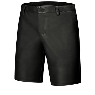 Lars Amadeus Men's Hip Hop Party Disco Faux Leather Shorts : Target