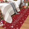 Christmas Snowflake Area Rug  Washable Soft Low Pile Non Slip Christmas Door Mat - 2 of 4