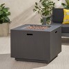 Wellington 33" Square Iron Gas Fire Pit: Push Button Ignitor, Weather-Resistant - Christopher Knight Home - 2 of 4