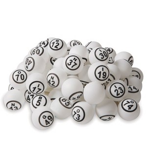 Regal Games Replacement Bingo Balls, White, 1.57 IN Pk75 - 1 of 4