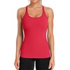 Attraco Women's Ribbed Workout Tank Tops with Built in Bra Tight Racerback Scoop Neck Athletic Top Sport Tops - 4 of 4