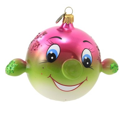 Blu Bom 5.5" Pinky Smiling Fish Christmas Ornament Swim  -  Tree Ornaments