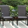 3pc Patio Conversation Set with Wicker Rattan Chairs & Square Coffee Table - Captiva Designs: Outdoor Seating Clearance - 4 of 4