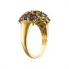 Designs By Gioelli 14K Gold Over Sterling Silver Mystic Fire Topaz And .11 cttw Diamond Ring - 2 of 3