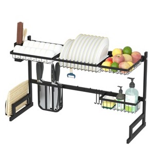 Artloge 2 Tiers Adjustable Large Capacity Dish Drying Rack Stainless Steel Kitchen Cutlery Holder for Kitchen Counter  Over-The-Sink Space-Saving - 1 of 4