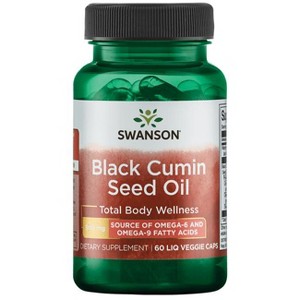 Swanson Herbal Supplements Black Cumin Seed Oil 500 mg Liquid Veggie Capsule 60ct. - 1 of 2