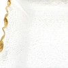 HomeRoots 14" Clear and Gold Bubble Glass Scalloped Rim Rectangular Tray - 4 of 4