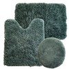 Hastings Home 3 Piece Super Plush Non-Slip Bath Mat Rug Set - Green - 2 of 4