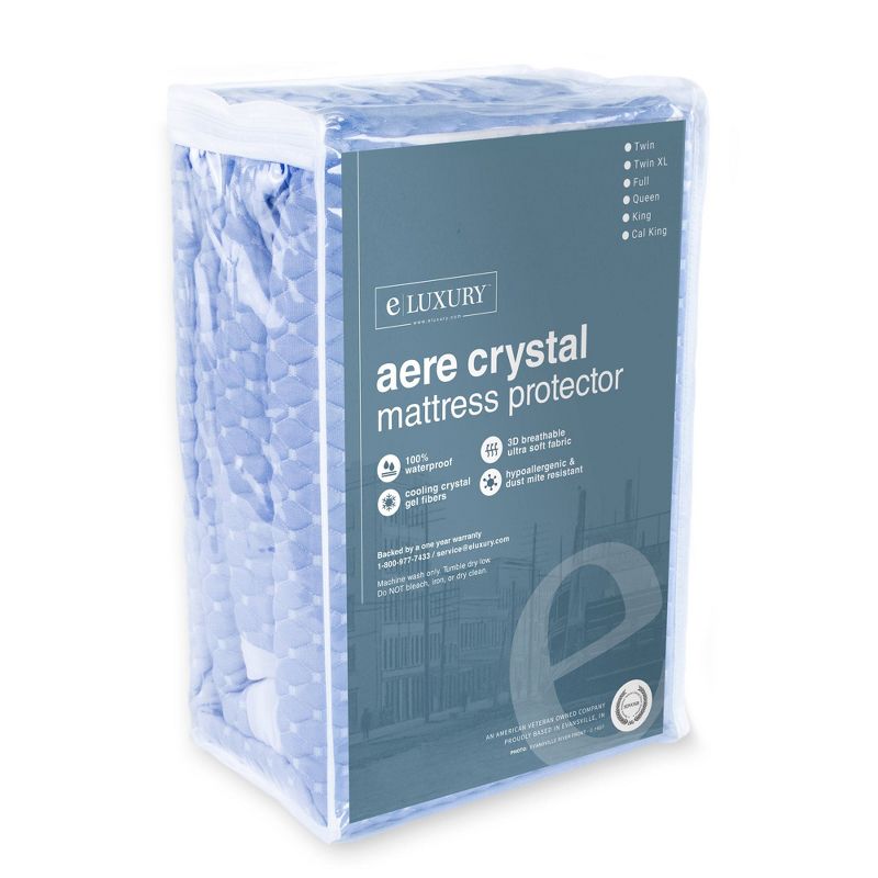 Aere Crystal Cooling Waterproof Mattress Protector - eLuxury, 1 of 9
