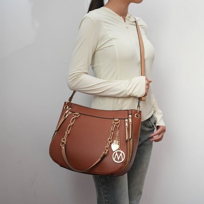 MKF Collection Lina Vegan Leather Shoulder Bag and Wallet by Mia K - Navy Mustard — фото 6