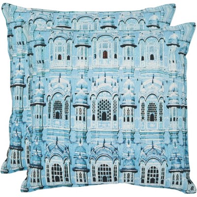 Verona Pillow (Set of 2) - Turquoise - 20"X20" - Safavieh