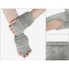 INSPIRE CHIC Women's Elastic Faux Fur Knit Half Finger Thumb Hole Wrist Sleeves Gloves for Windproof Dress 1Pair - 3 of 4