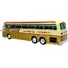 1969 Eagle Model 05 Coach Bus "Golden Eagle" Gold Metallic and Cream with Red 1/87 (HO) Scale Diecast Model by Iconic Replicas - 3 of 4