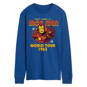 Men's - Marvel - Iron Man Band Tee Style Long Sleeve Graphic T-Shirt - 1 of 4