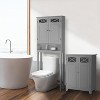 Teamson Home Dawson Over-the-Toilet Space Saver, Grey - 2 of 4