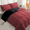Peace Nest 3-Piece Lightweight Reversible Down Alternative Comforter Sets with Pillowcases - 2 of 4