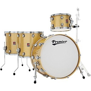 Premier Genista Heritage Birch 4-Piece Shell Pack with 24 in. Bass Drum Gold Sparkle - 1 of 4