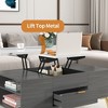 NicBex 47.24 Inch Rectangle Lift Top Coffee Table with Drawers,Center Table for Living Room,Dining Room,Bedroom - 4 of 4