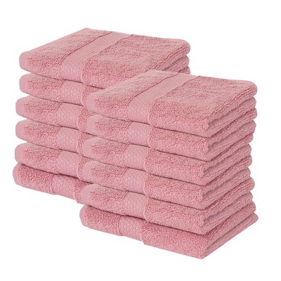 Splash Zero Twist 100% Ring Spun Cotton Face Washcloth Set – Reversible, 550 GSM, Soft, Lightweight, Highly Absorbent Towels for Bathroom