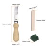 Unique Bargains Leather Edge Beveler with 2 Side Whetstone Polishing Compound 4 Pcs - 2 of 4