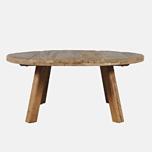 Jofran, Reclamation 36" Round Rustic Reclaimed Solid Wood Coffee Table - 1 of 4