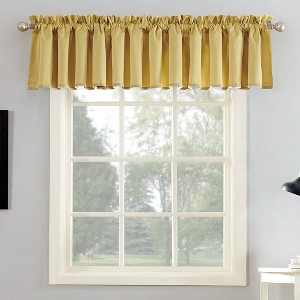 54"x18" Sun Zero Room Darkening Seymour Rod Pocket Curtain Valance - 1 of 4