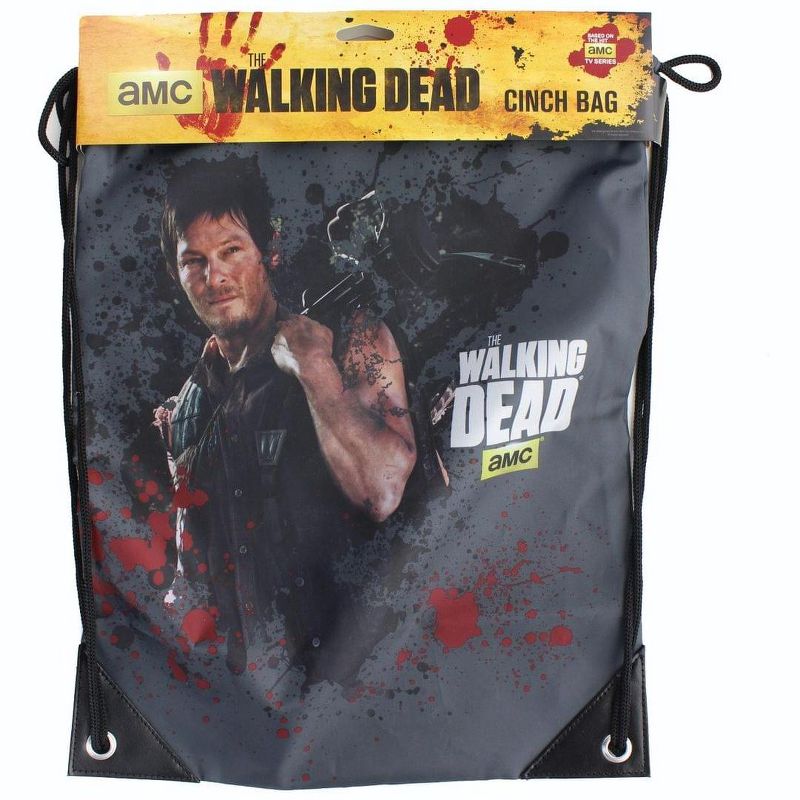 Crowded Coop, LLC The Walking Dead Daryl Dixon 17-Inch Drawstring Polyester Cinch Bag, 2 of 4