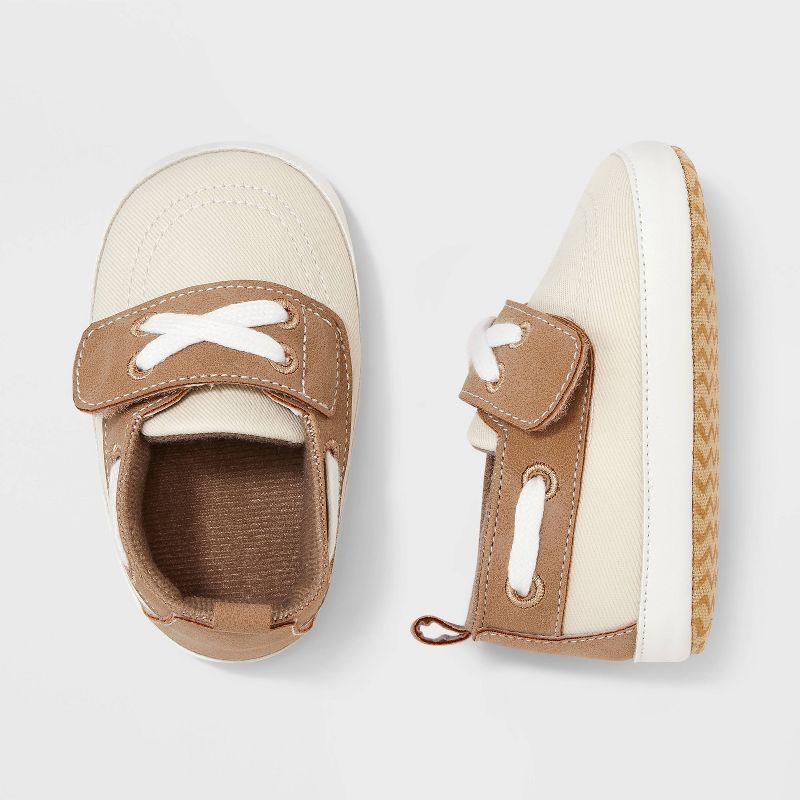 Baby Boys' Crib Shoes - Cat & Jack™ Beige, 1 of 5