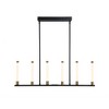 Artcraft Lighting Infiniti 6 - Light Island Pendant Light in  Matte Black/Brass - 3 of 4