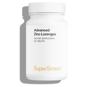 SuperSmart Advanced Zinc Lozenges 10mg per Day - Natural Mint Flavor - Zinc Bisglycinate | Non-GMO, Sugar Free & Gluten Free - 90 Tablets - 1 of 4