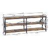 ZACHVO Rustic Industrial TV Stand with Power Outlet, for Living Room Decor, Brown - 2 of 4