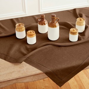 Solino Home Linen Classic Hemstitch Table Throw - 1 of 4