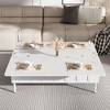 JUJABU Modern Lift-Top Coffee Table with Hidden Storage, Foldable Top and 2 Drawers for Living Room Organization - 4 of 4
