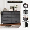 10-Drawer Media Console & Dresser - Steel Frame, Wood Top Fabric Storage for Bedroom, Nursery, Living Room - 3 of 4
