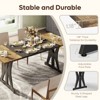 Bestier 70'' Rectangular Dining Table for 6-8 People Wooden Kitchen Table with Metal Legs Computer Desk - 4 of 4