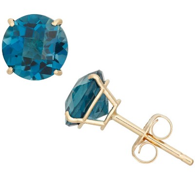 london blue topaz-yellow gold