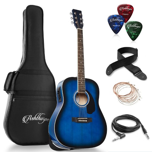 Ashthorpe Full size Dreadnought Acoustic Electric Guitar Package
