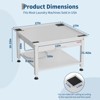 27" Wide Washer and Dryer Pedestals with Pullout-Shelf, 16" Hight Laundry Pedestal with Adjustable Anti-Vibration Pads, Drain Pan and Hose, 1000 lbs - 3 of 4
