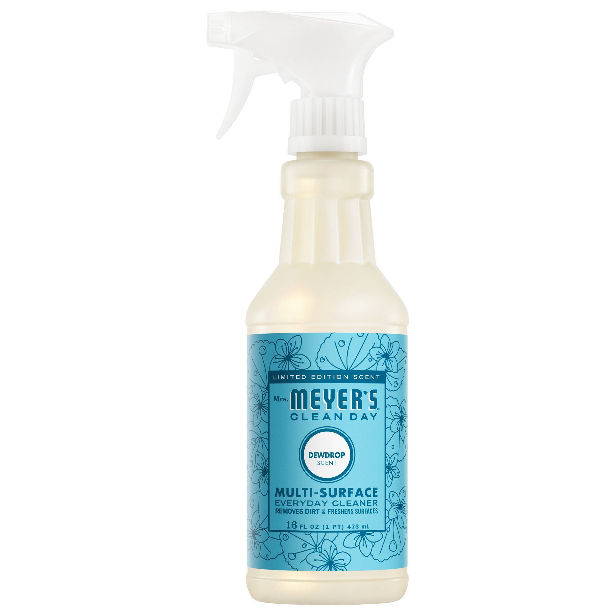 Mrs. Meyer's Dewdrop Scent Clean Day All-Purpose Cleaner - 16 fl oz: Liquid Household Cleaner, Reusable Spray Bottle, Multipurpose Applications