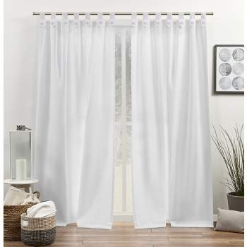 Exclusive Home Loha Linen Tuxedo Tab Top Curtain Panel Pair